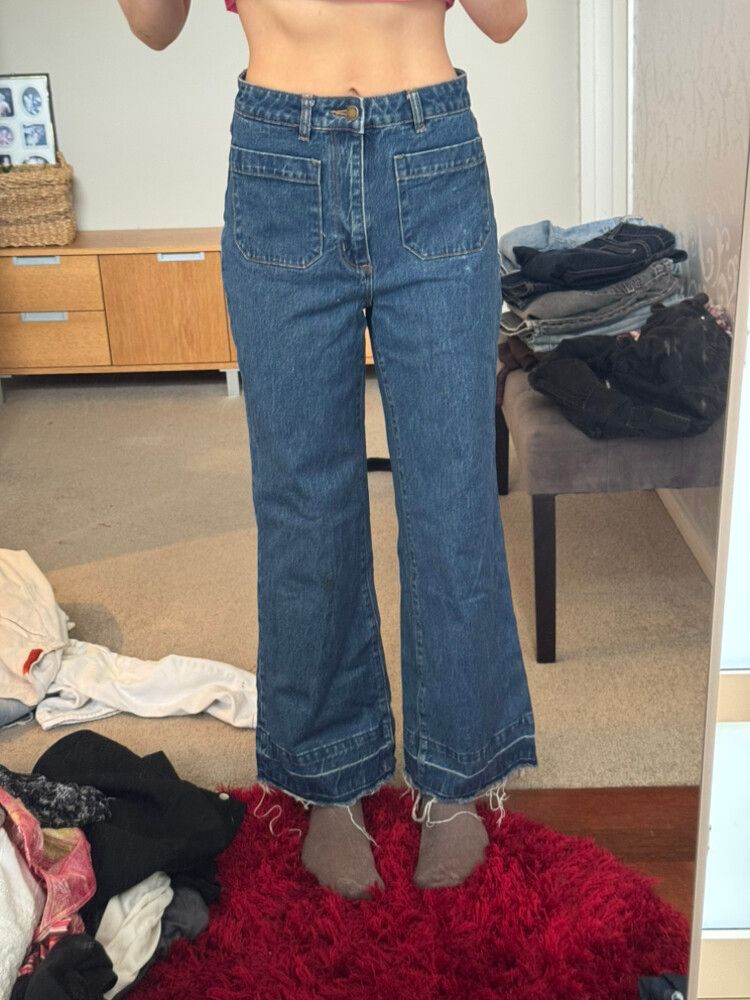 Rollas High Rise Wide Leg Jeans