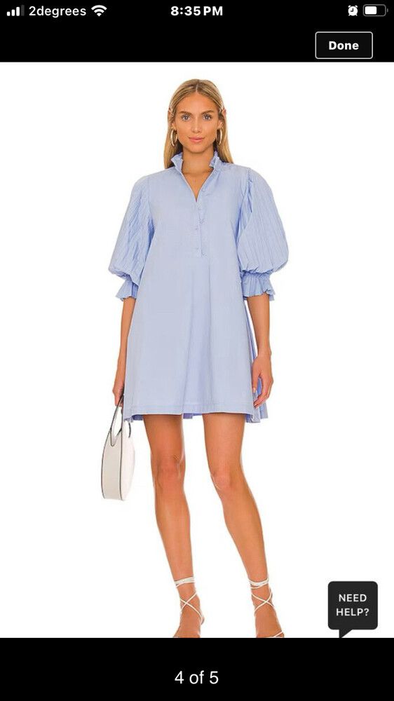 open lace back dress Focus Pleat Smock Dress main image 0
