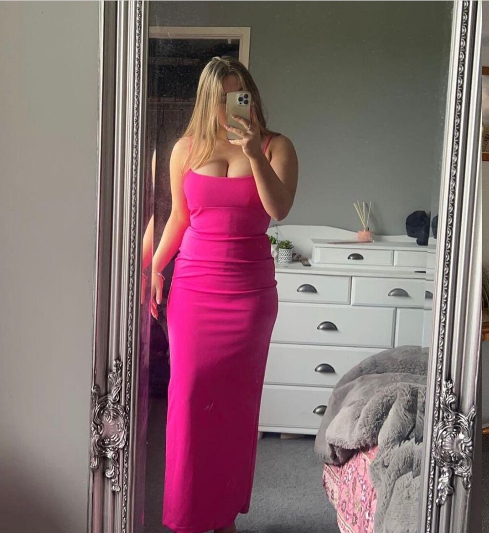 strapless open back dress Nookie Elle Midi Dress - Pink main image 1