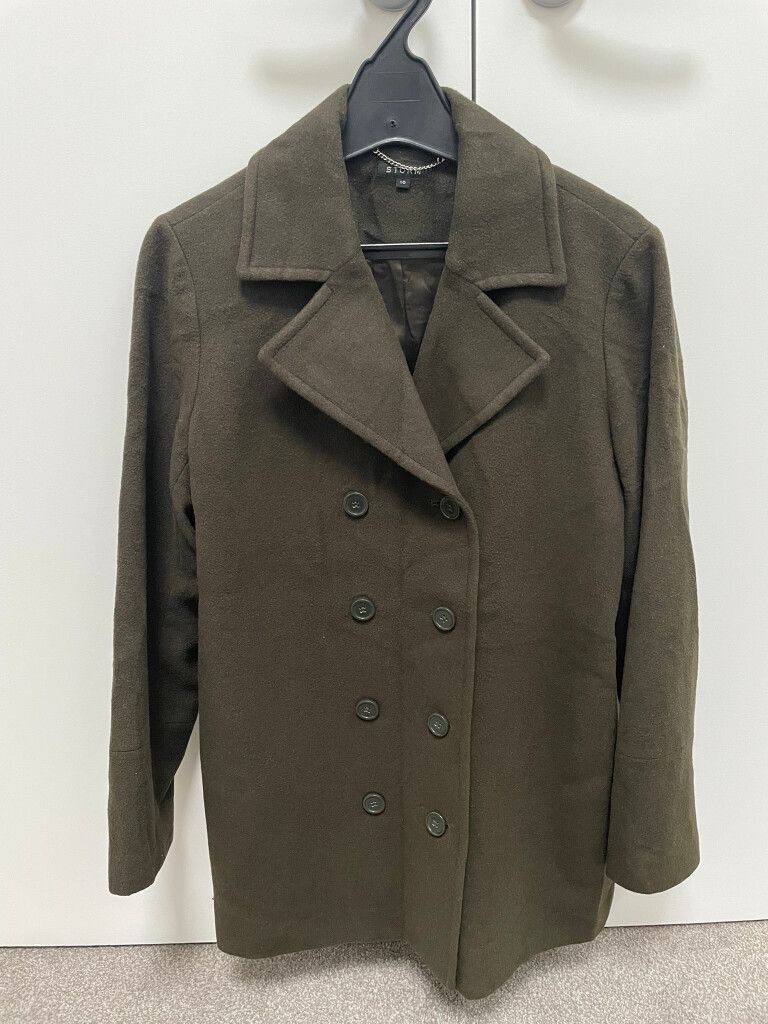 Storm Olive Green Double Breasted Coat