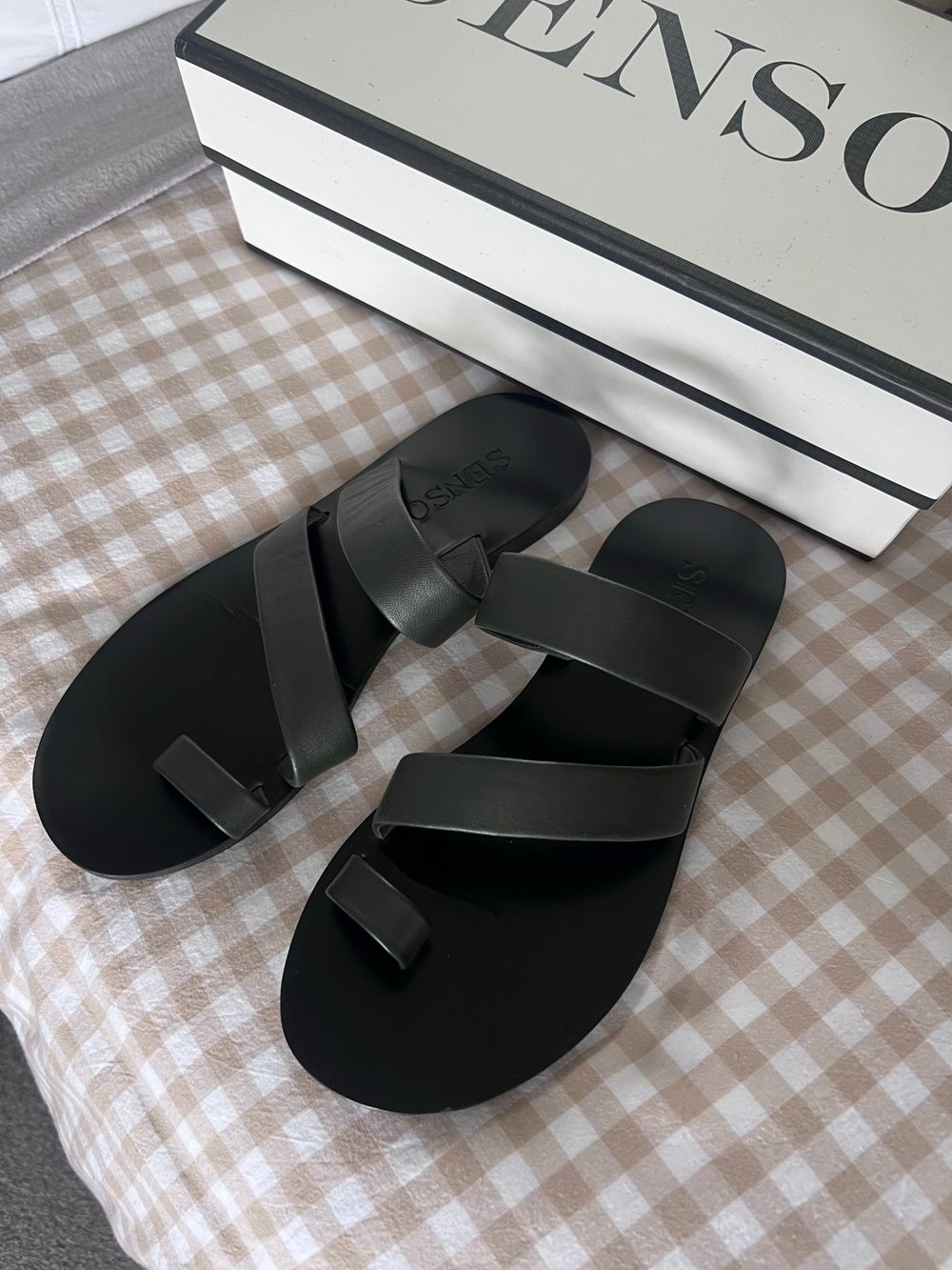 Senso Khaki Leather Sandals