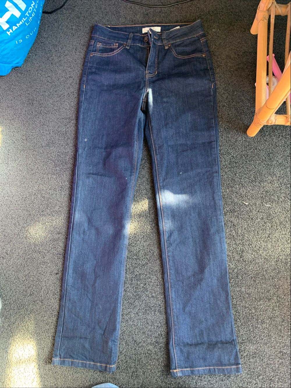 Denim Republic Blue Straight Leg Jeans