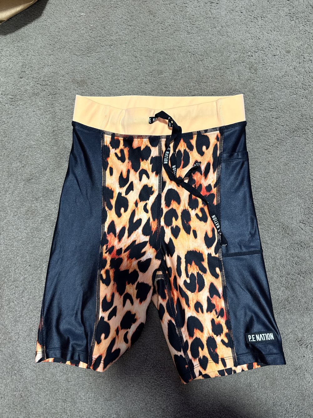 PE Nation Leopard Print Bike Shorts