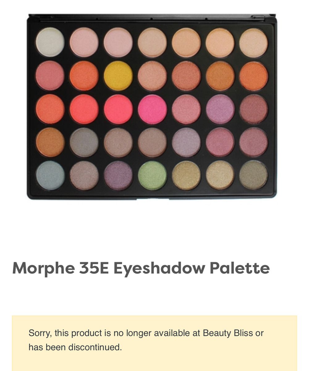 Morphe 35E Unused Eyeshadow Palette