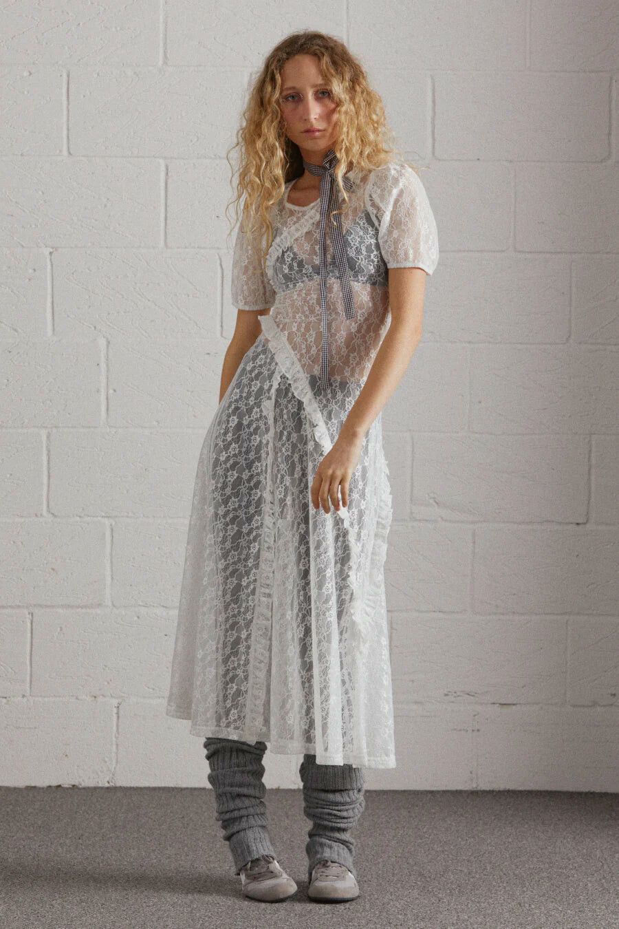 Damson Madder - Flower Lace midi dress on Designer Wardrobe