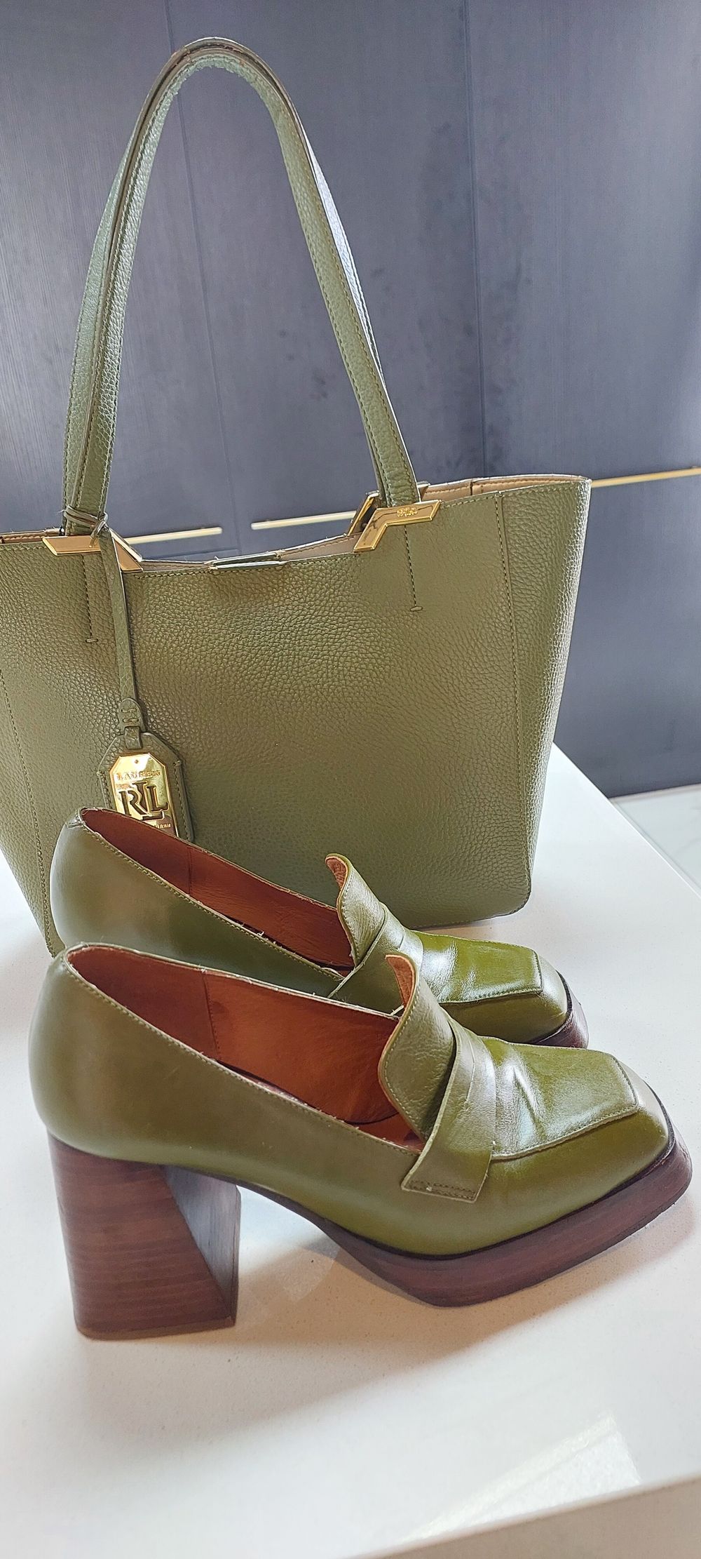 Neo Green Heeled Loafers
