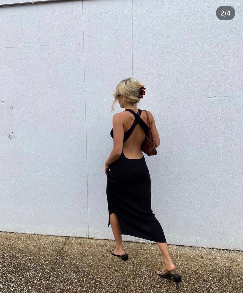 black bodycon midi dresses Virelle Eyelet Trim Dress Do Not Bleach black_and_pink_dress Color:Smoky Blue Slim fit Black Stretch