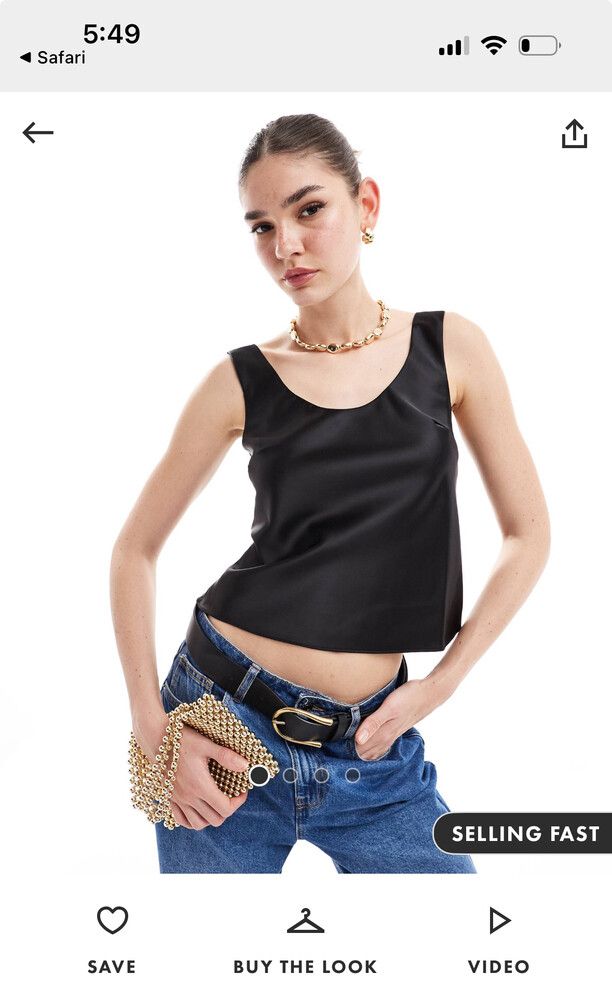 asos black tank top