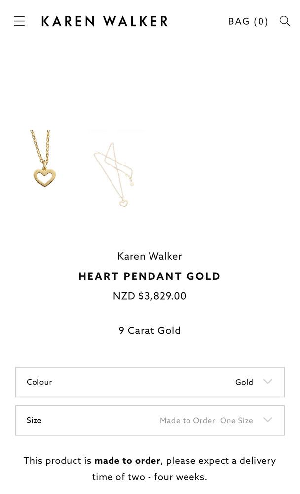 Karen Walker Heart Pendant