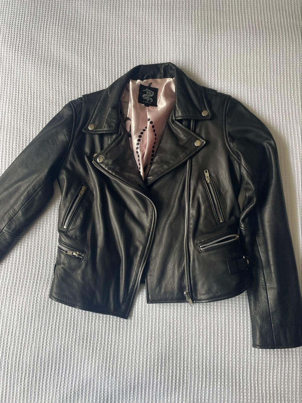 Wheels & Doll Baby Black Leather Jacket