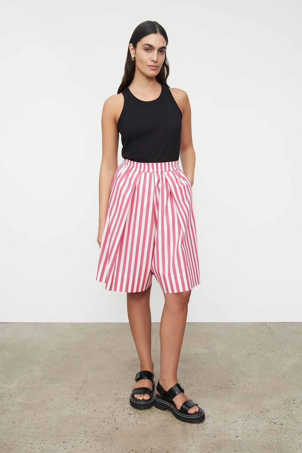 Kowtow - Shorts Fuchsia Stripe