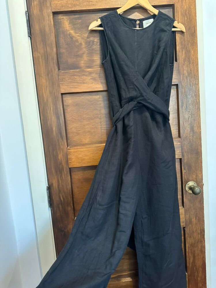 Penny Sage Black Jumpsuit