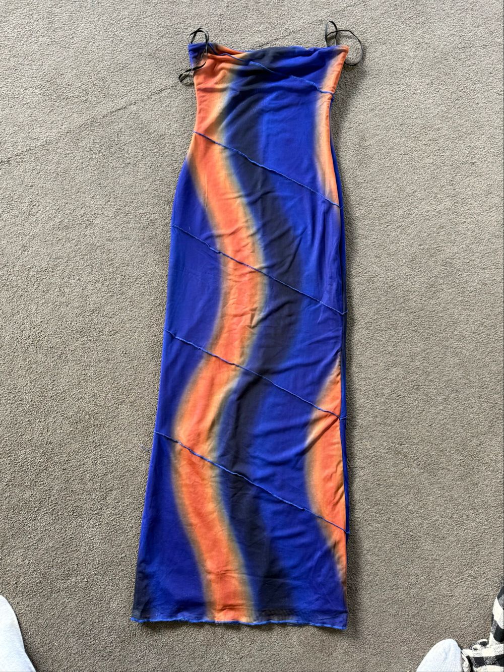 princess polly blue tie dye dress Celena Maxi Dress Blue Burnout