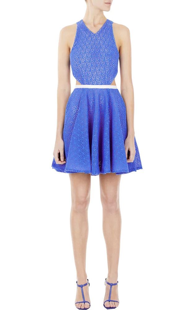 Manning Cartell - Manning Cartell Periwinkle Clover Lace Flip Dress on Designer Wardrobe Manning Cartell - Manning Cartell Periwinkle Clover Lace Flip Dress on Designer Wardrobe