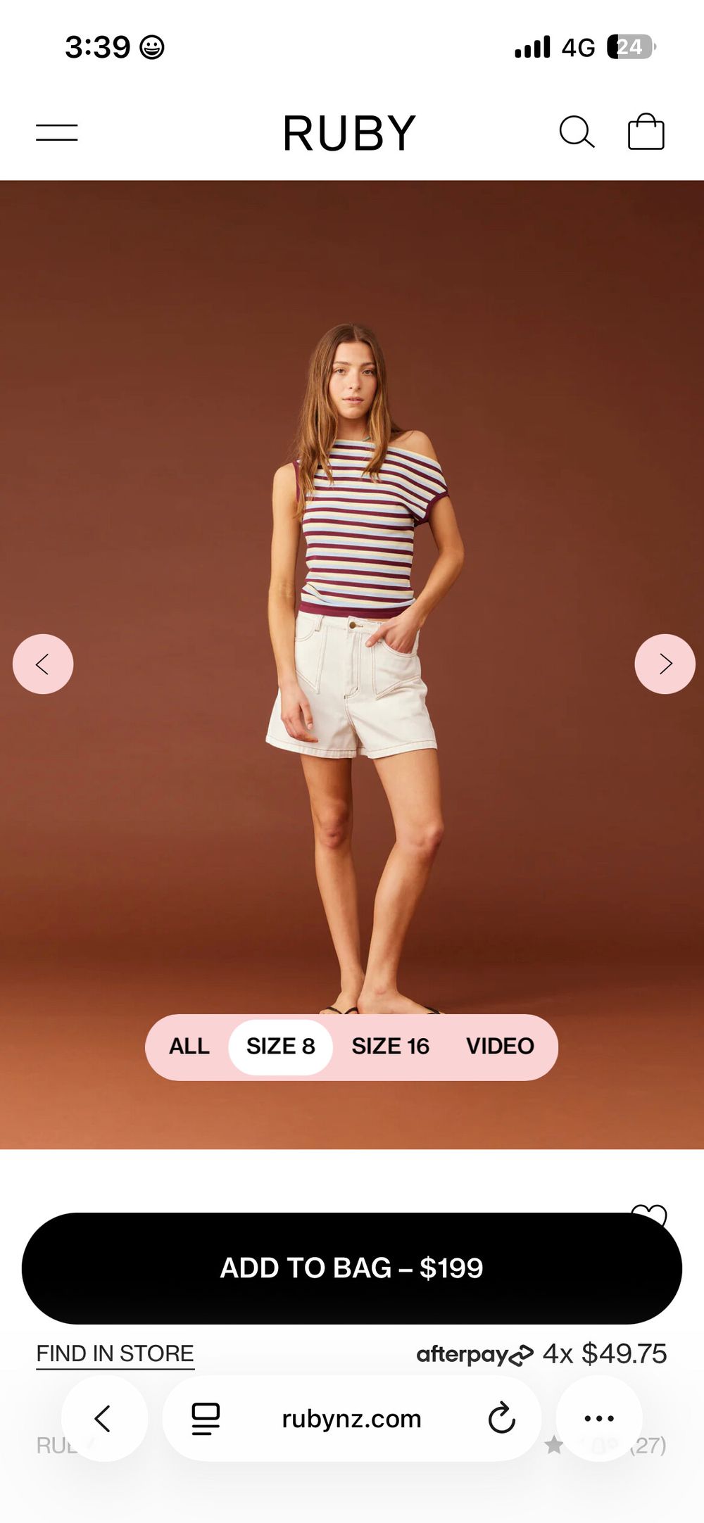 RUBY White Denim Shorts