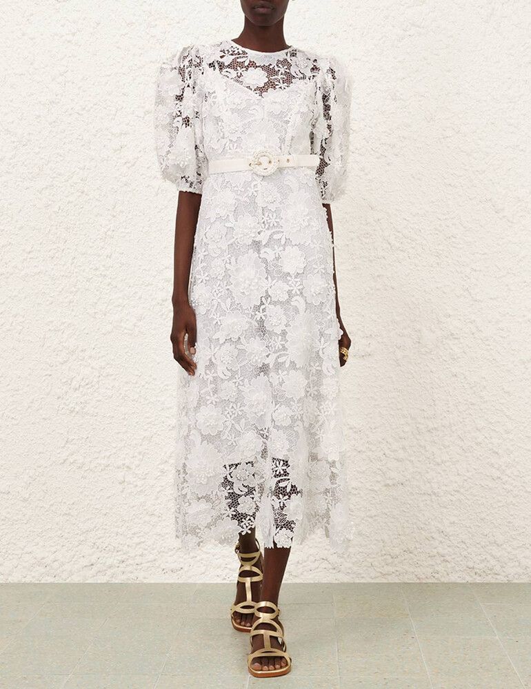 ZIMMERMANN HALLIDAY LACE FLOWER DRESS SIZE 2 / AU 12