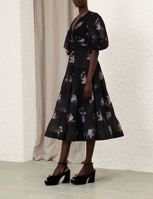 knee length dresses for ladies Sunray Pleat Midi Dress main image 0