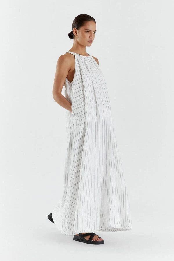 dissh black and white maxi dress Dissh Chic Knit Striped Maxi Dress by Dissh