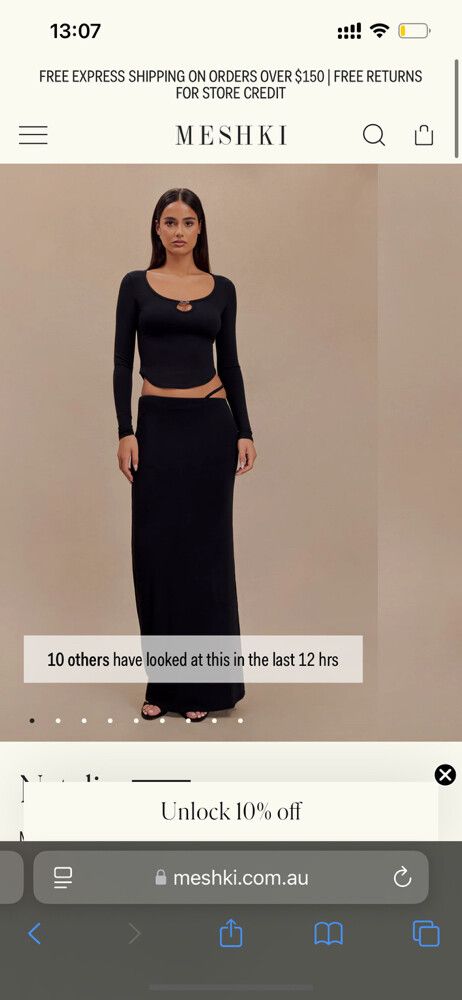 Meshki knit maxi skirt