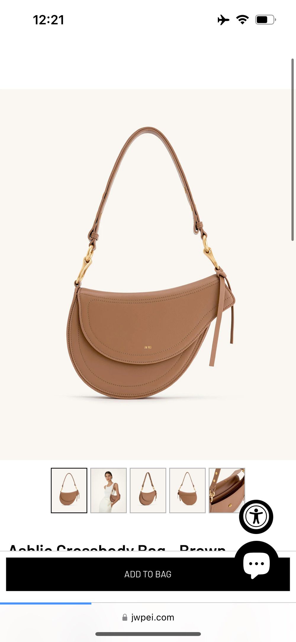 JW PEI Brown Crossbody Bag