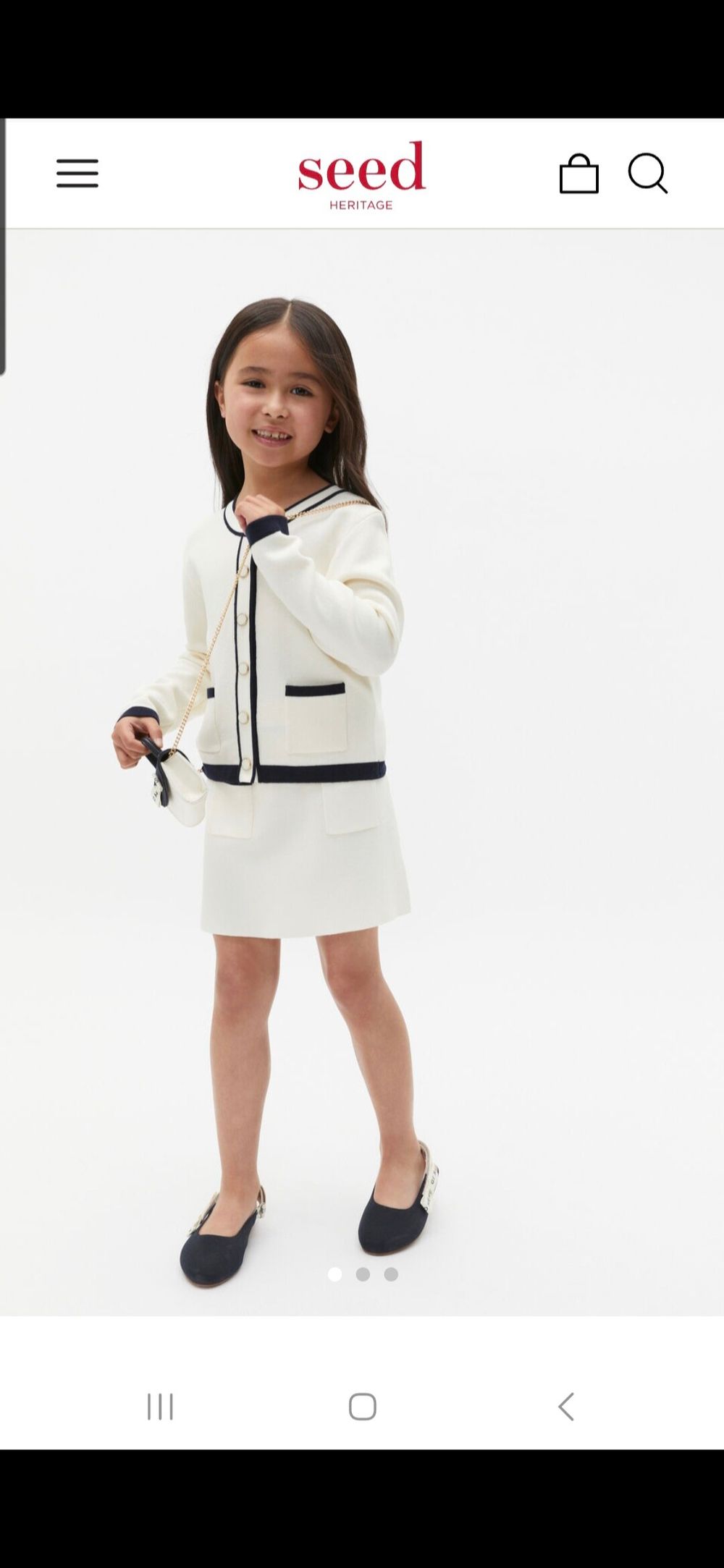 Seed Heritage White Knit Skirt Set. Sz 5