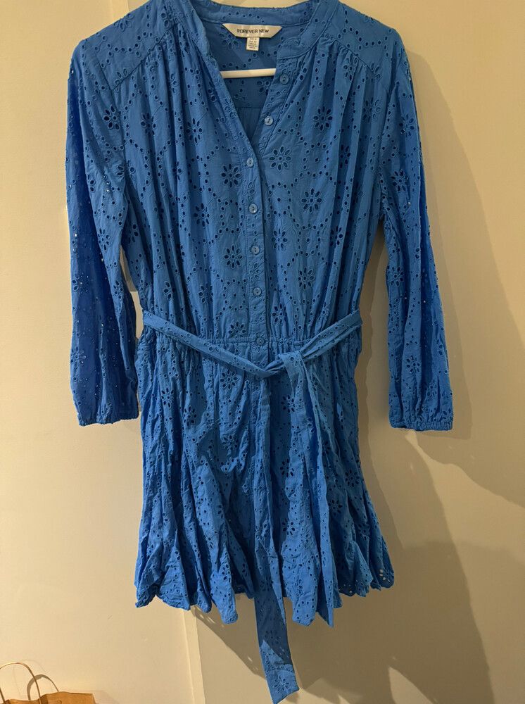 white lace kaftan dress White Lace Caftan Dress or Coverup M/L main image 0
