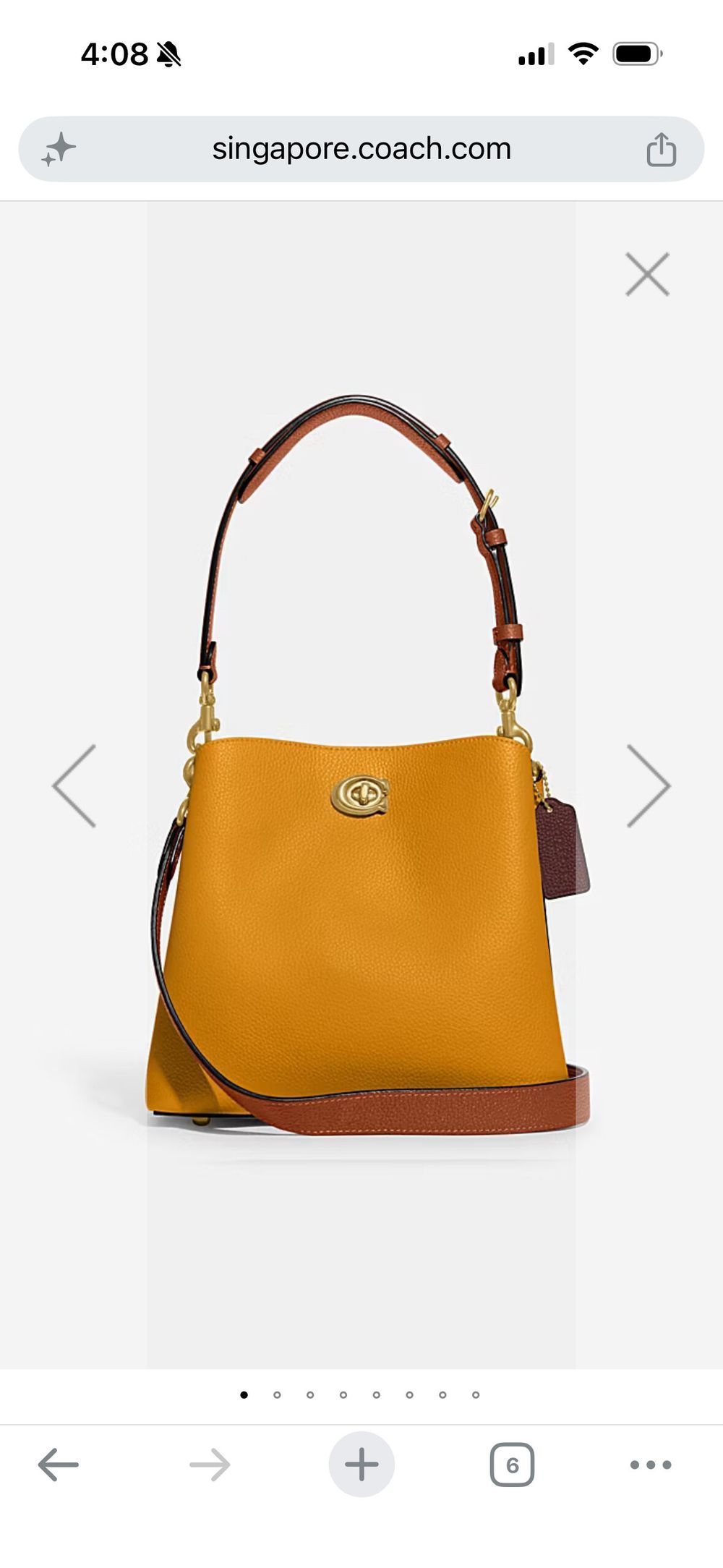 Coach Willow Bucket Bag- Buttercup