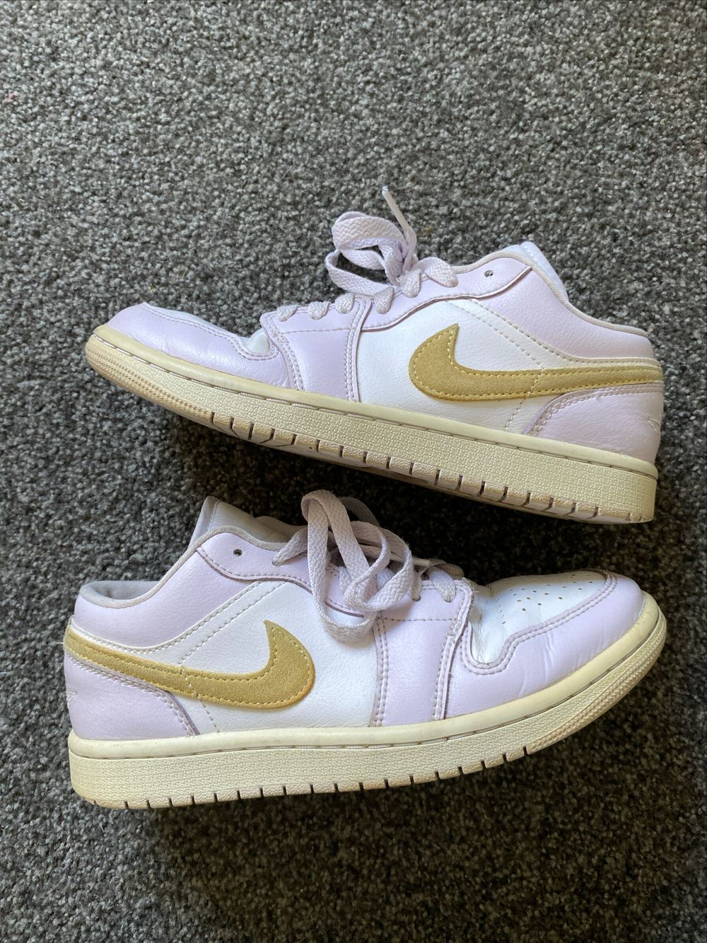 Nike Dunk Lows Lavender & Yellow Sneakers