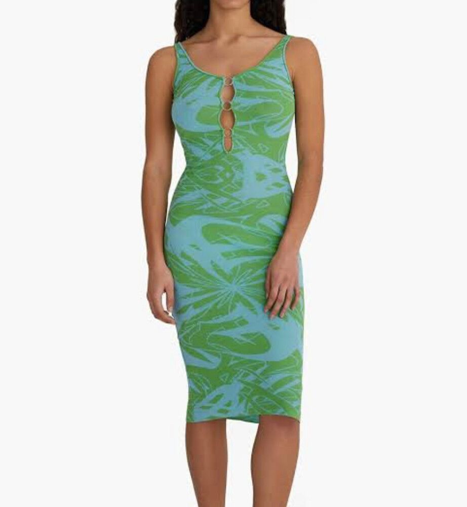 green mini dress princess polly Pre-owned: Paloma Wool Monotoro Skirt/ Strapless Dress in Green Fluo main image 1