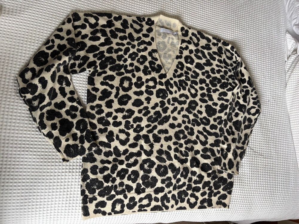Coster Copenhagen Beige Black Leopard Jumper