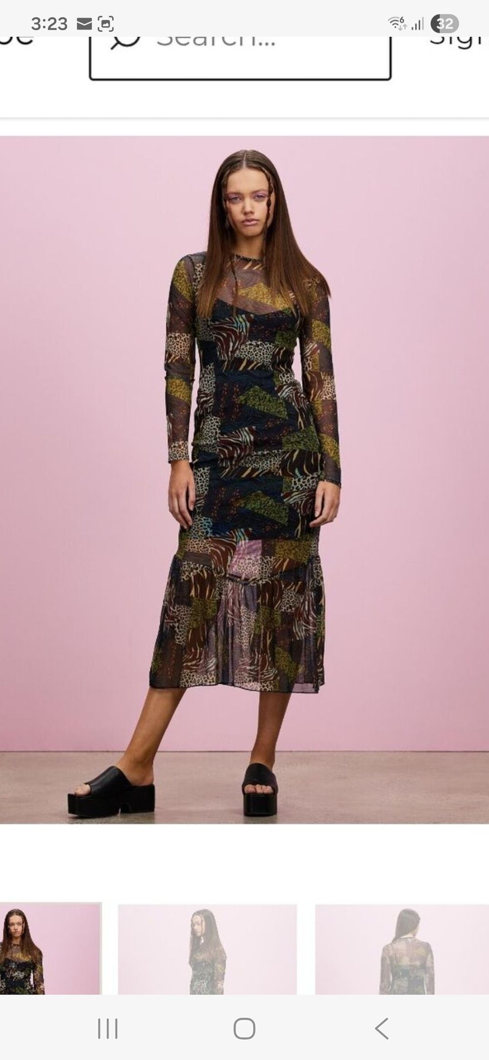 Never fully dressed patchwork mesh dress in animal print