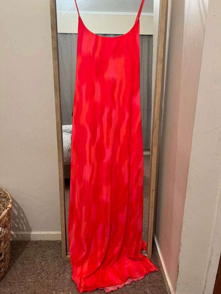 knee length dresses for ladies Luck and Trouble Flamingo Mesh Midi main image 1