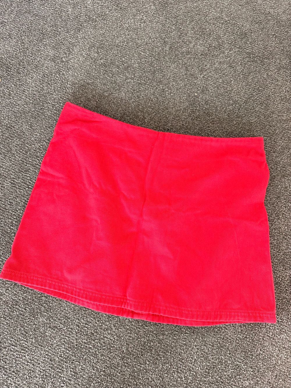 Huffer denim skirt