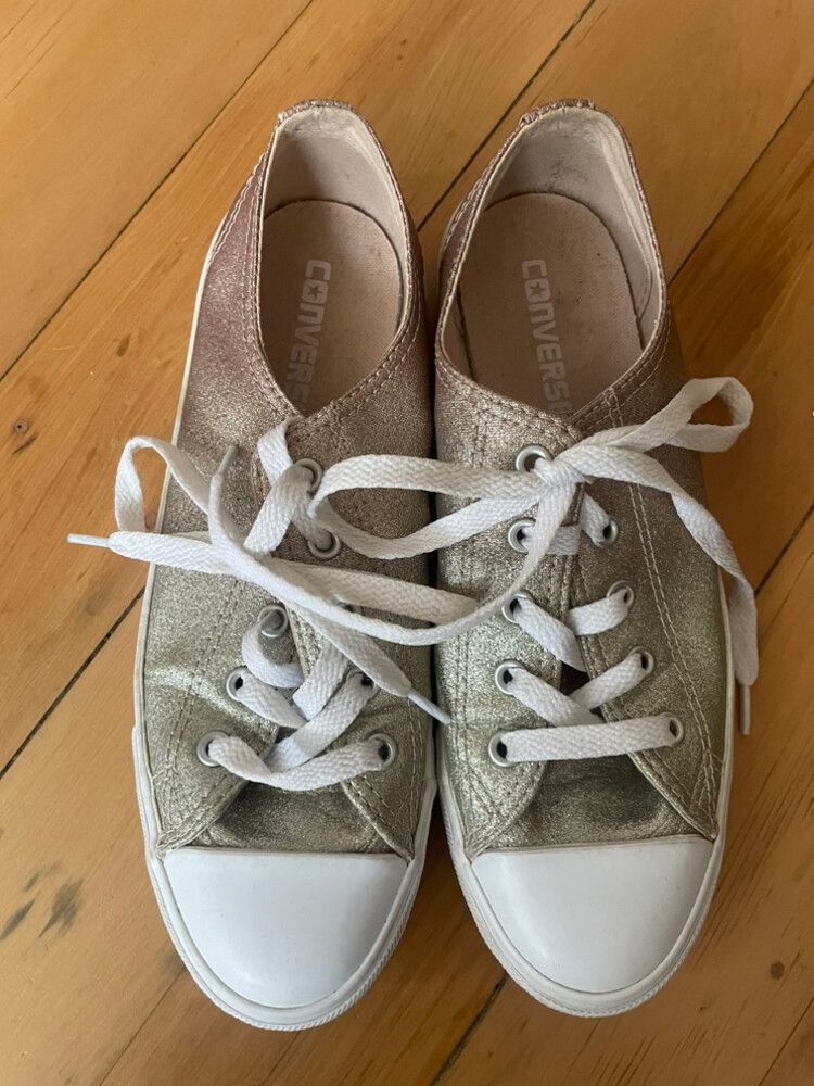 Sparkly Gold Converse All Stars