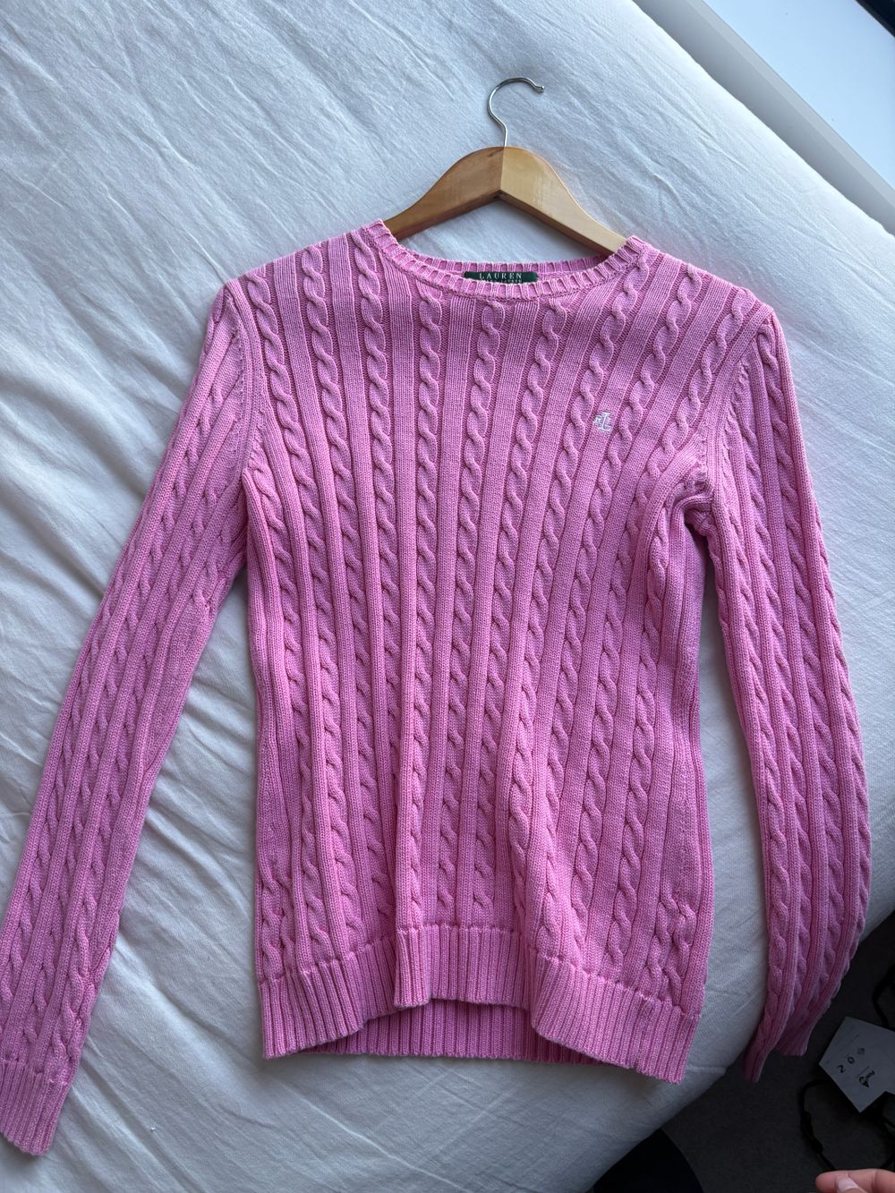 Ralph Lauren Pink Cable Knit Jumper