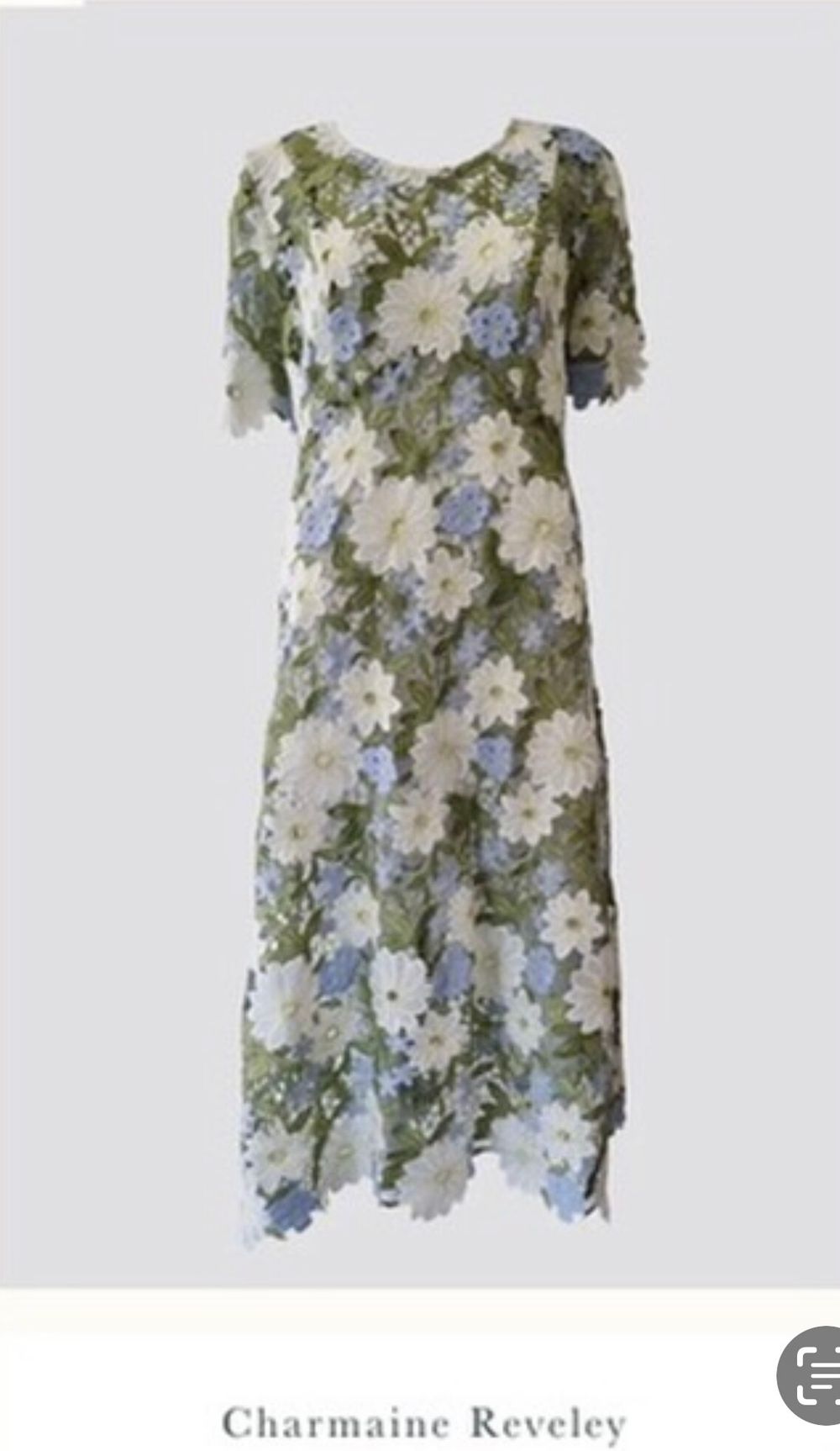 Charmaine Reveley Floral Lace Midi Dress