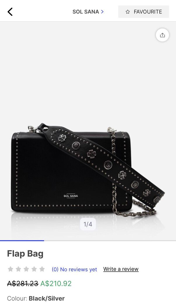 Sol Sana Black Flap Bag