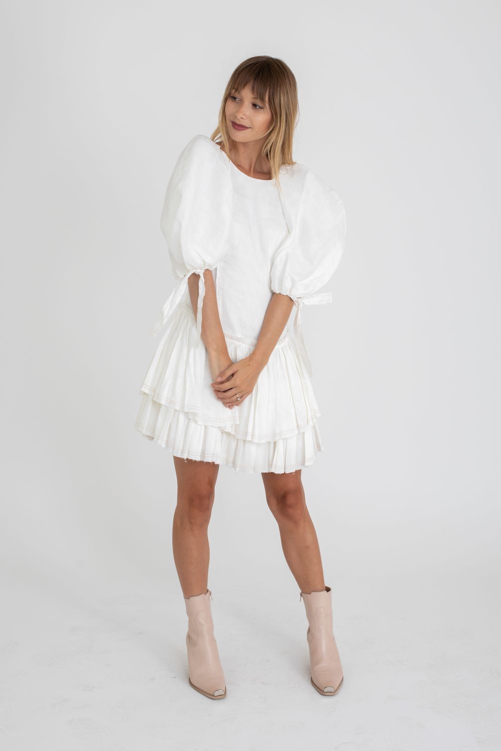 Aje - Overture Laced Ballet Mini Dress - Size 10 on Designer Wardrobe