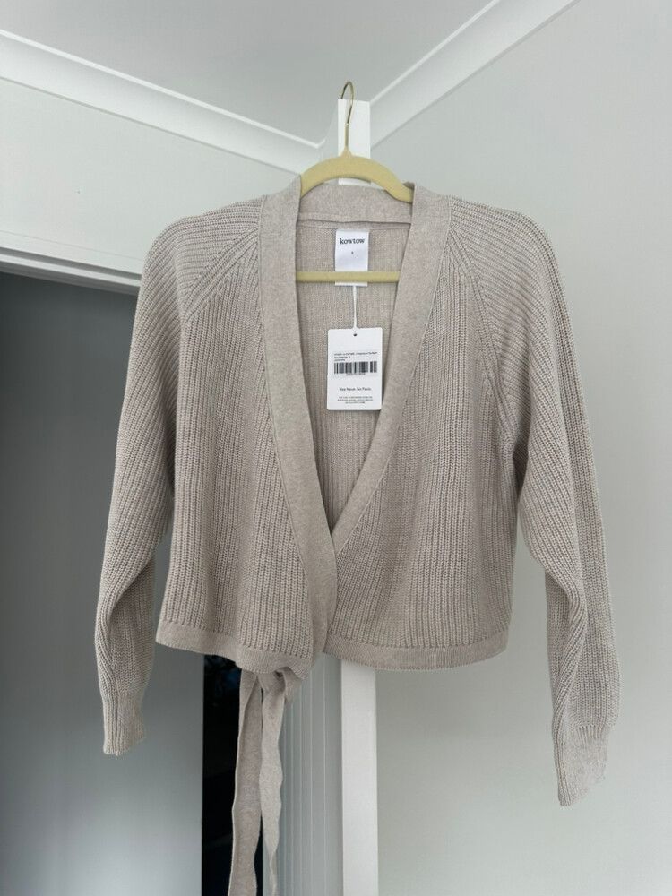 Kowtow Oat Melange Cardigan