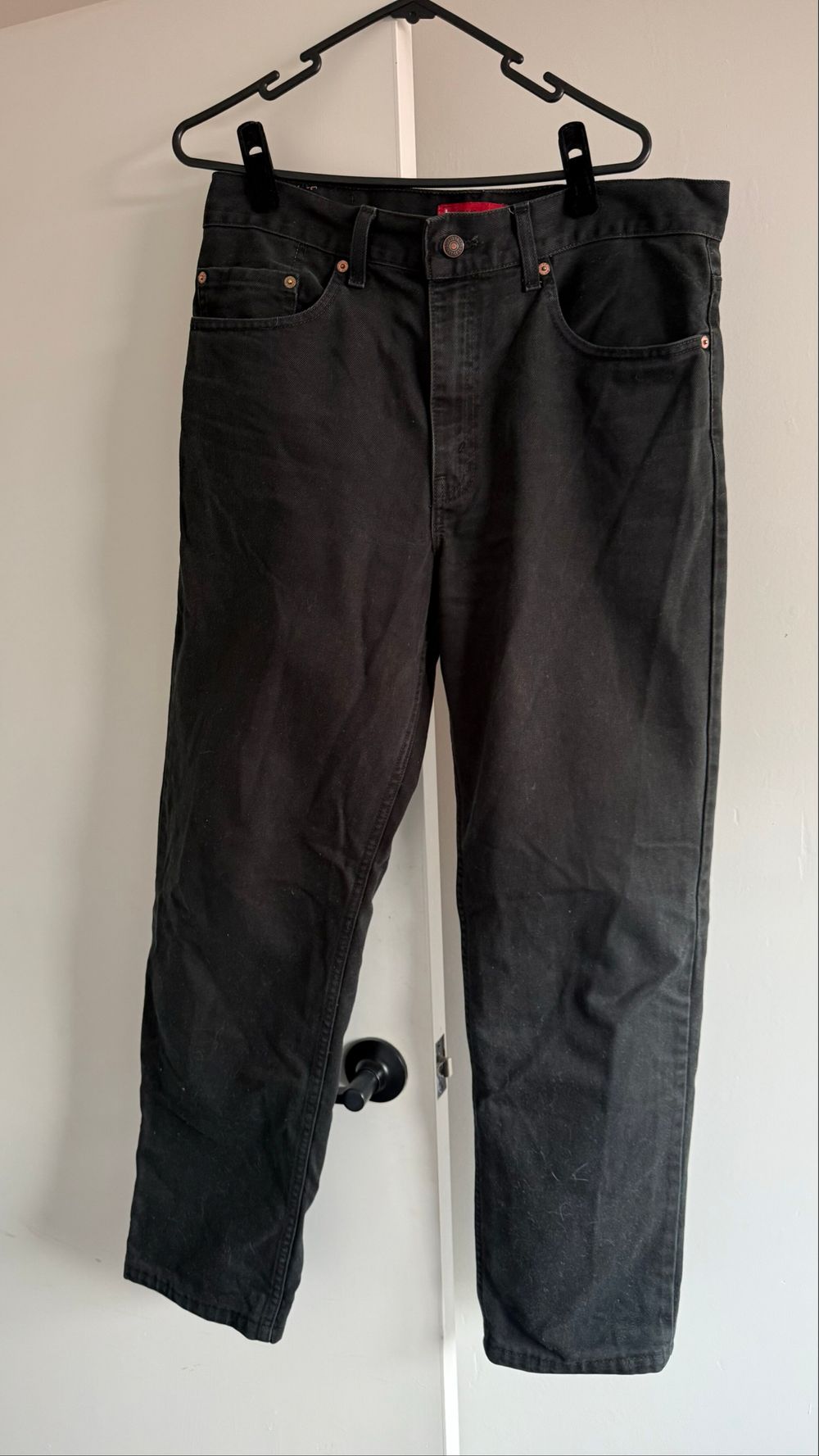 Levi's Black 504 Regular Straight Jeans