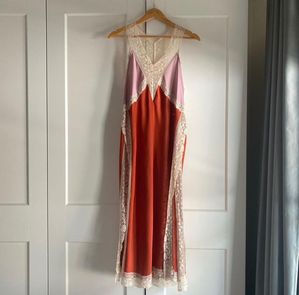 Lace Insert Maxi Dress XS/S