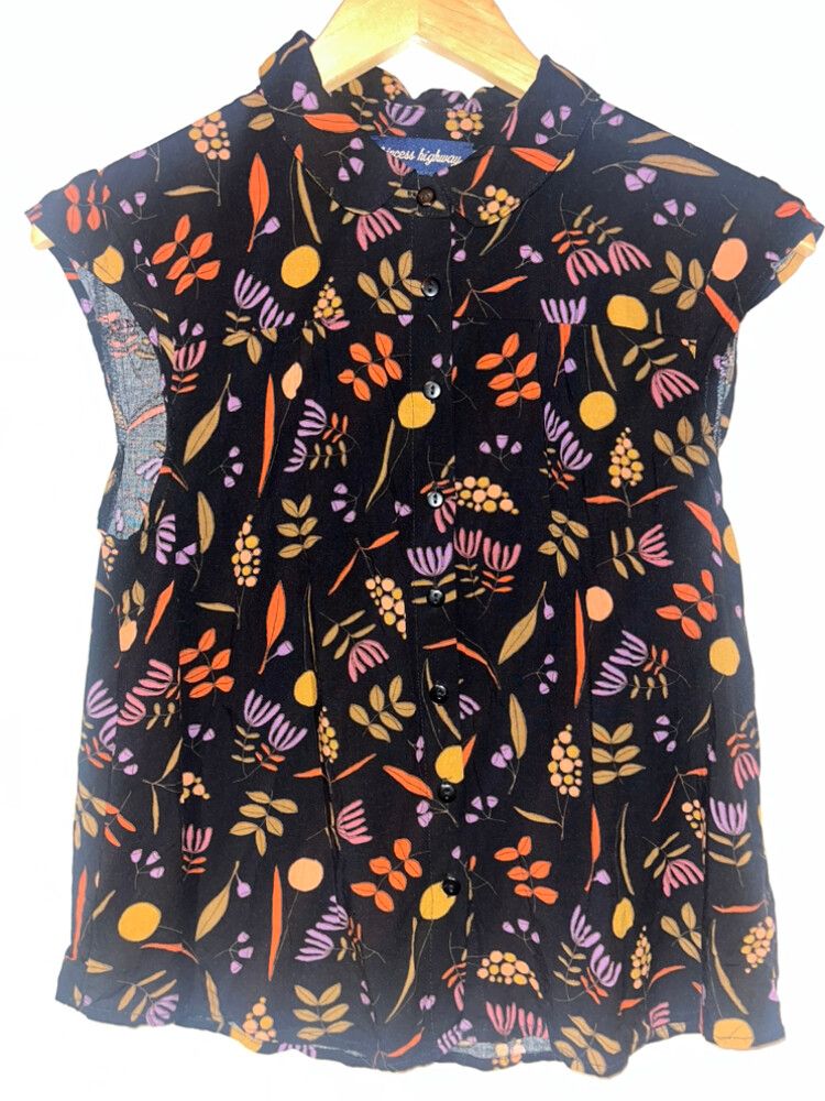 Princess Highway Black Floral Top