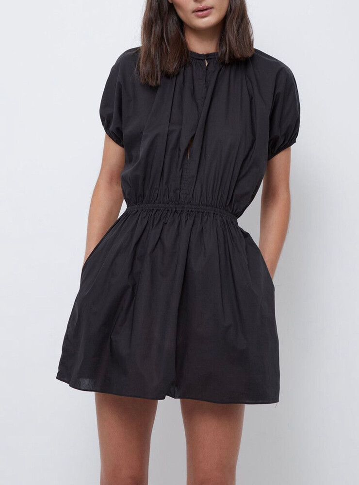 black mini dress