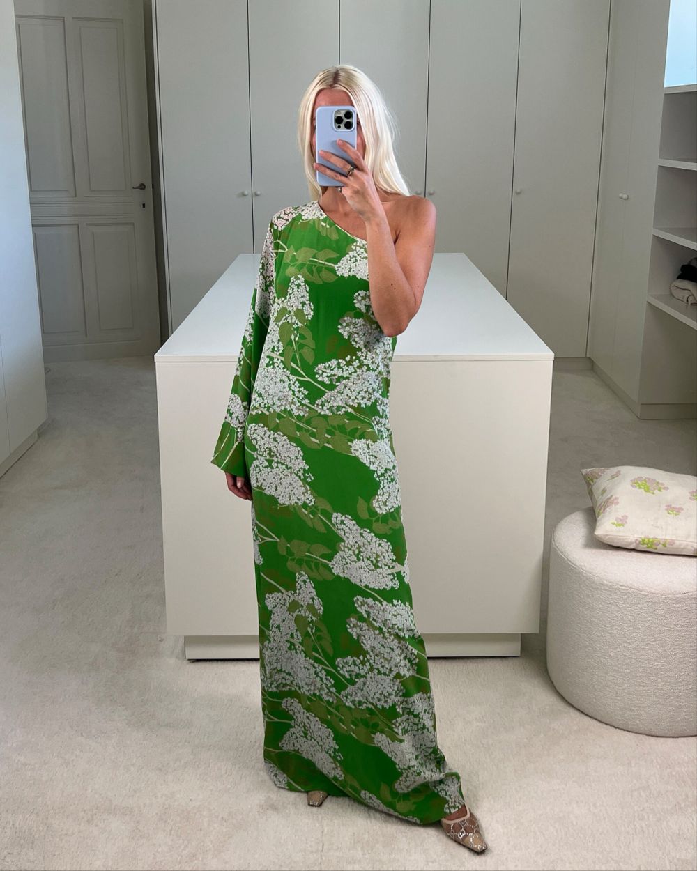 floral silk dress