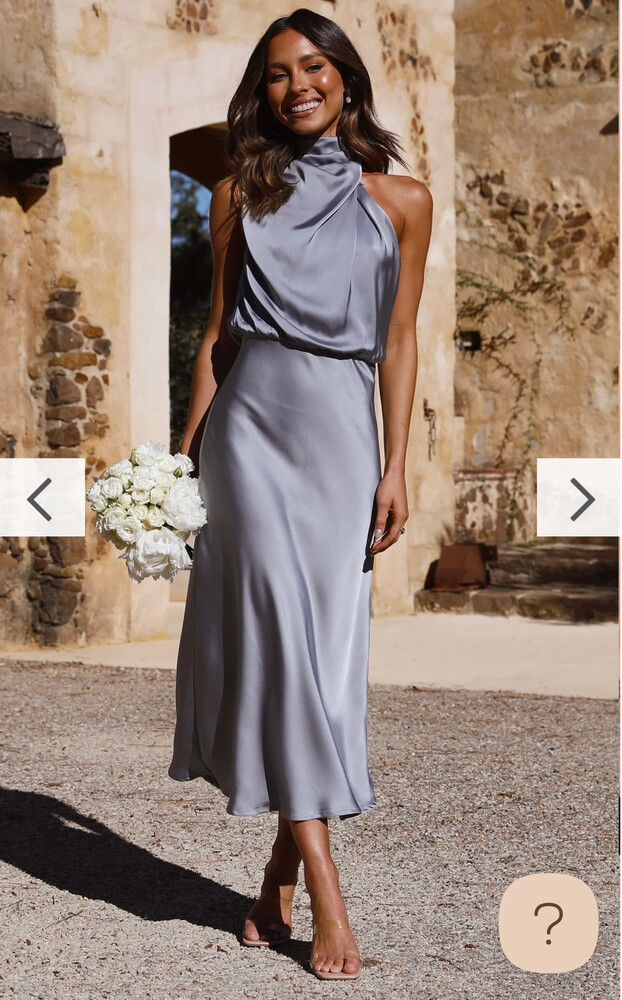 Billy J Boutique - Billy J Boutique Esther Maxi Dress - Steel Blue on Designer Wardrobe Billy J Boutique - Billy J Boutique Esther Maxi Dress - Steel Blue on Designer Wardrobe