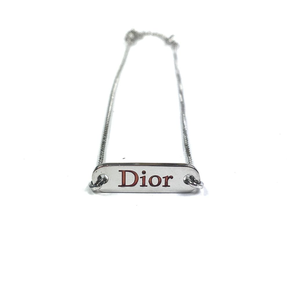 Dior Spellout Necklace, Silver/Red