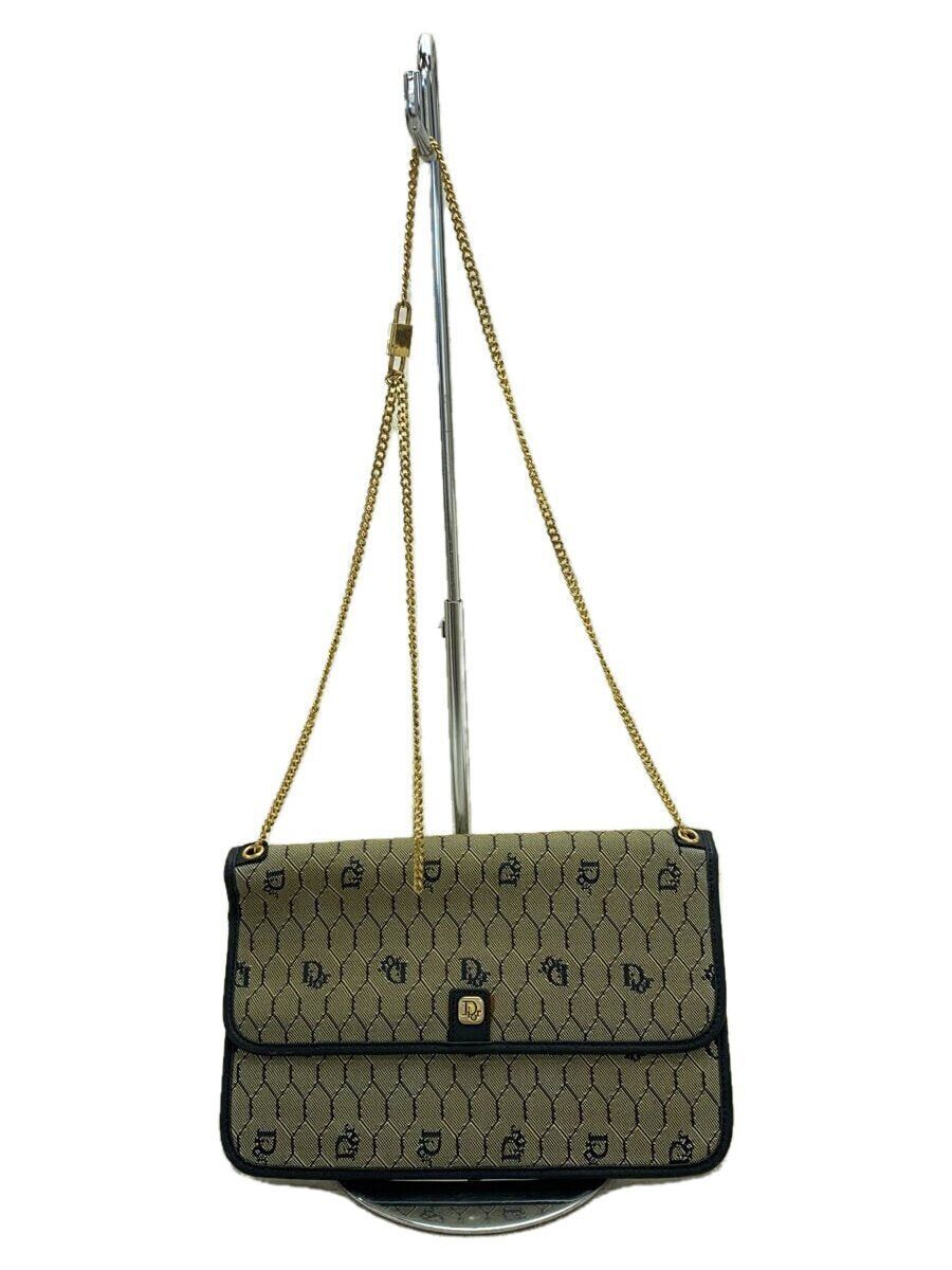 Vintage Dior Trotter Monogram Shoulder Bag