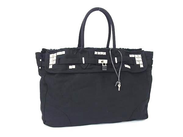 Junya Watanabe Comme des Garcons Canvas Studded Birkin Style Bag