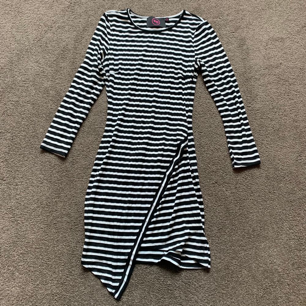 Lippy Black and White Stripe Dress