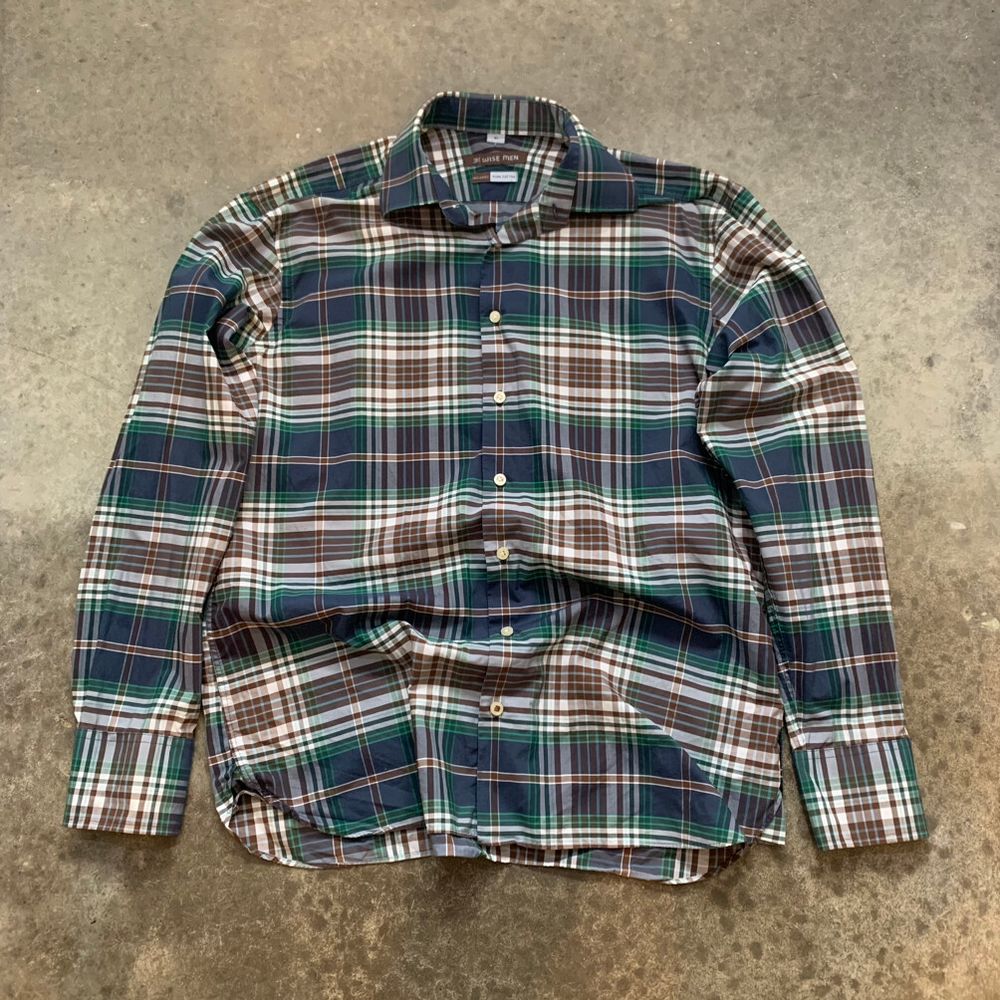 3 Wise Men Plaid Button Up Shirt